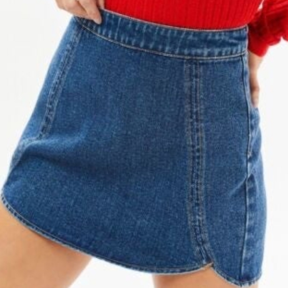 PacSun Denim Blue High Waisted Tulip Mini‎ Skirt Size 26
